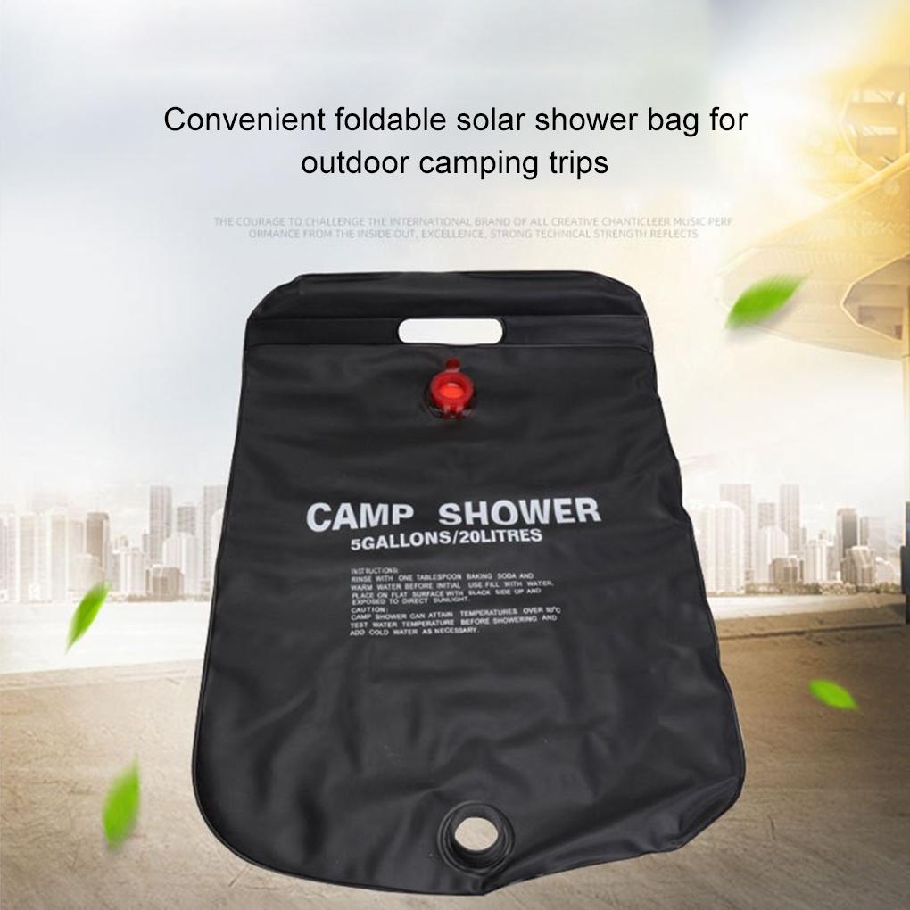 Solar Camping Shower Bag With Temperature Display Portable Outdoor Shower Experience Outdoor Hiking