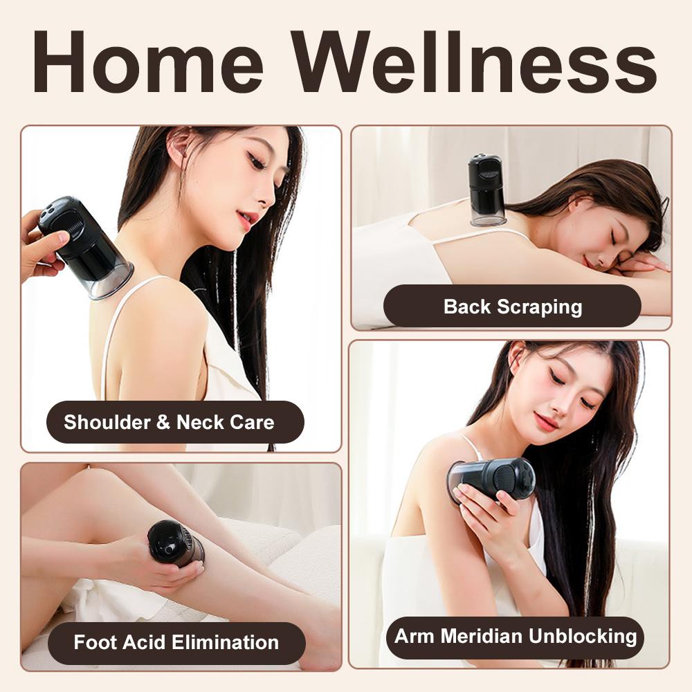 Intelligent Vacuum Cupping Massage Device Electric Heating Scraping Suction Cups Physical Fatigue Relieve Health Guasha Cans