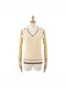 Women's Retro Color-Block Knit Vest: College Style, Polo Collar, Slim Fit, Elegant Camisole Layer