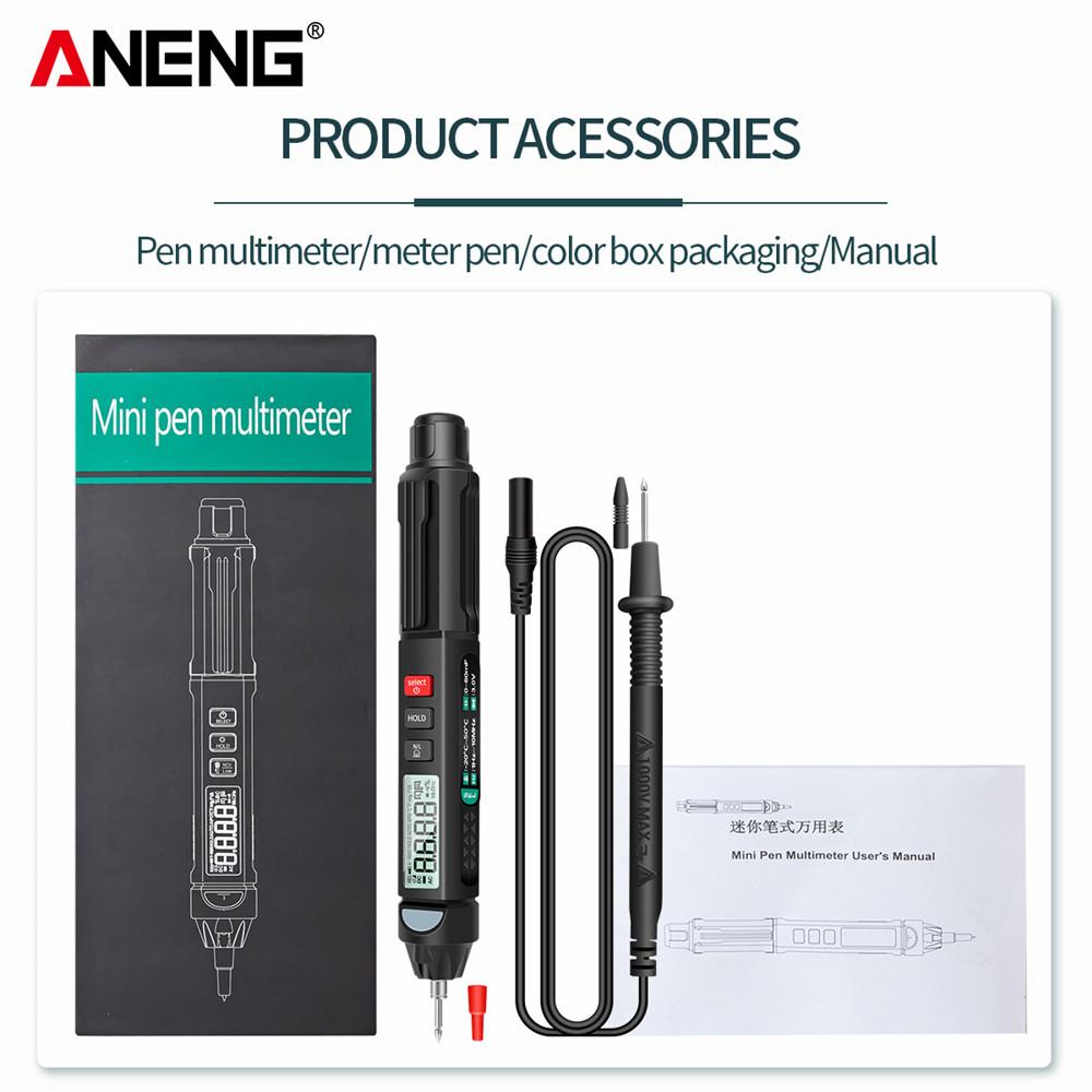 Multimetres Pen Tester 6000 Digital Multimeter Counts NonContact polimetro Auto Intelligent Sensor Voltage Meter ANENG A3008