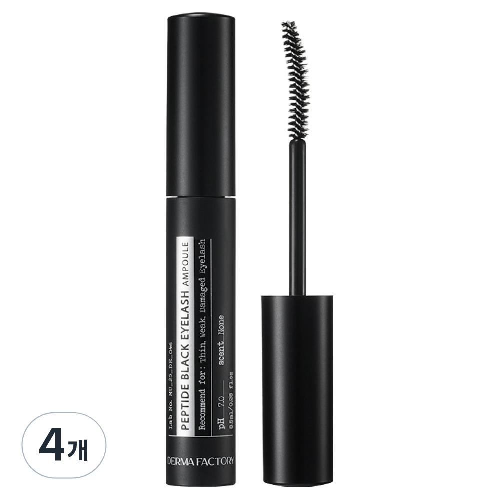 Derma Factory Peptide Black Eyelash Ampoule Eyelash Serum, 8.5ml, 4 Pcs