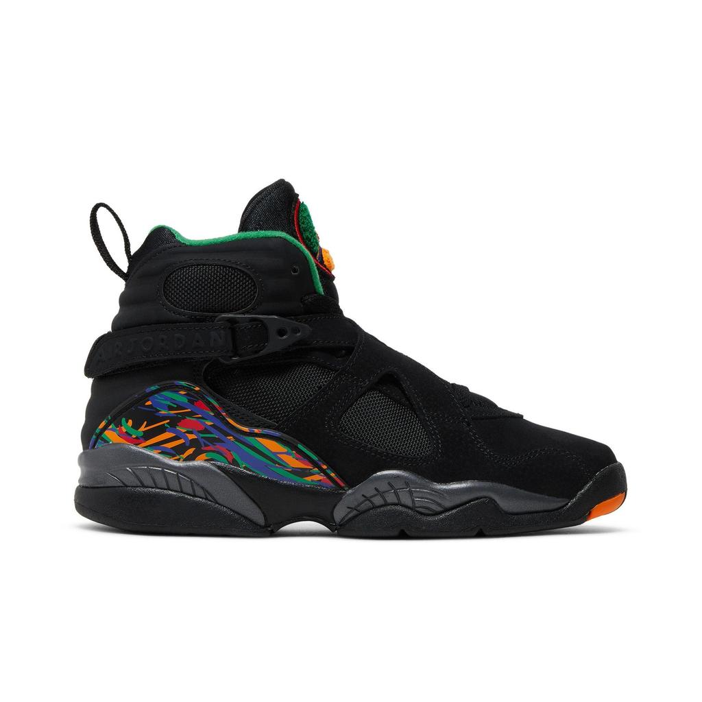 Air Jordan 8 Retro Grade School 'Tinker - Air Raid' (Unisex) Black / Light Concord-Aloe Verde-University Red-Orange Peel Kids' Basketball Shoes