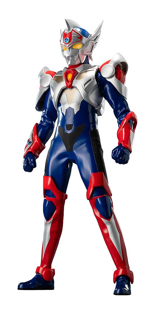 Gridman Sigma from Choujin The Demon King Strikes and POM Painted Movable Figure Fig-Zero  Denkou Gridman Back  - Non-Scale ABS, PVC, [Cloth Outfit]