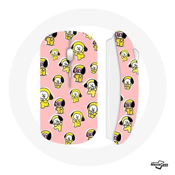 Wireless Mouse BTS Bangtan Boys BT21 Chimmy Jimin Pink Background