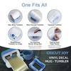 Silicone Cup Holder Tray with Built-in Slot for Crafts Small Flexible Stand for Vinyl Decals Mug Decorating Accessory