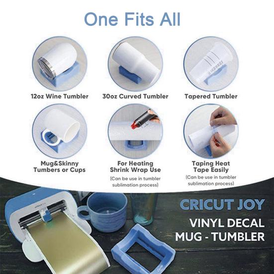 Silicone Cup Holder Tray with Built-in Slot for Crafts Small Flexible Stand for Vinyl Decals Mug Decorating Accessory