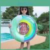 Stylish Rainbow Swim Ring With Sparkling Cloud Pattern Suitable For Swimming And Water Activities