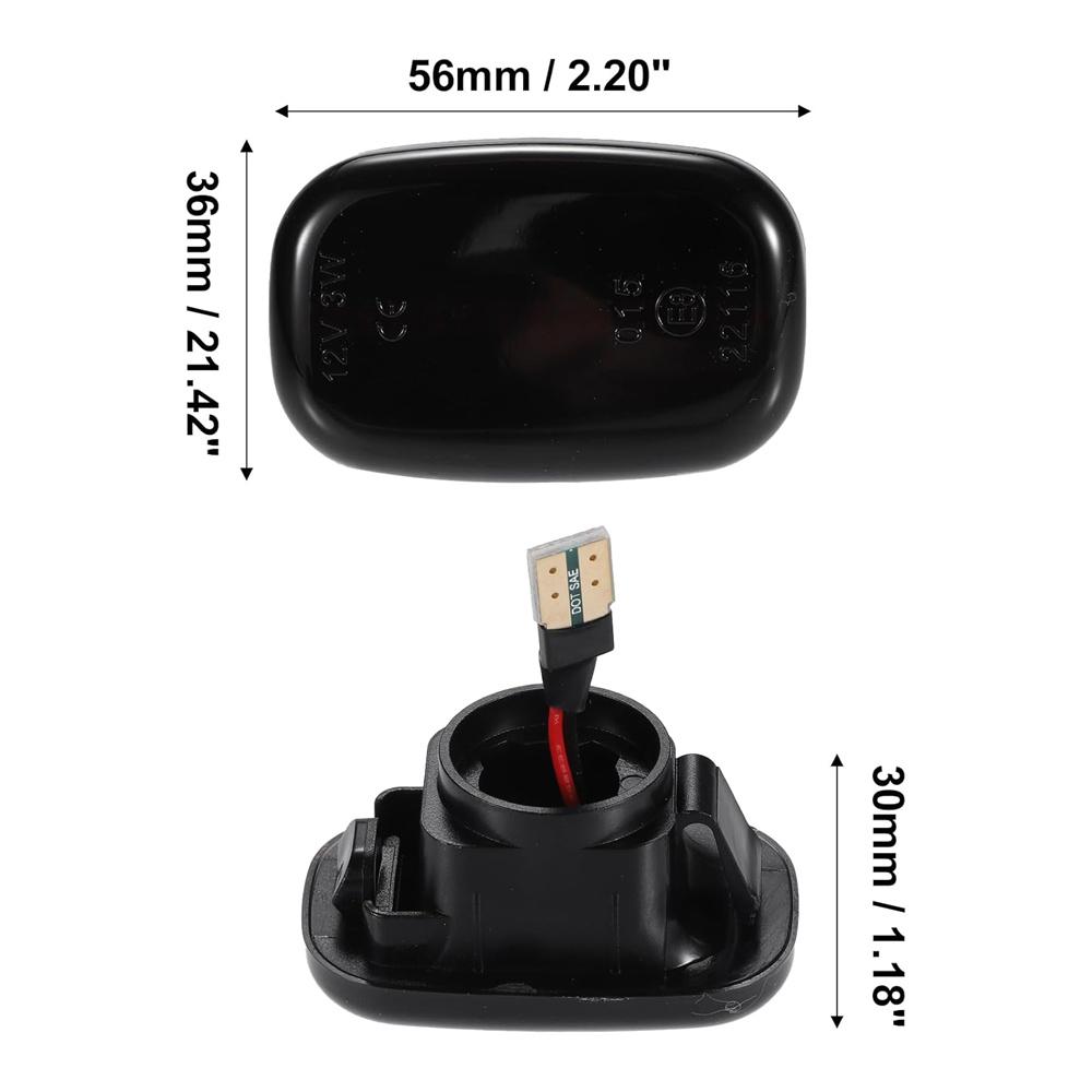 Sequential LED Side Marker Signal Lights 2x For Toyota Hilux Corolla Prius