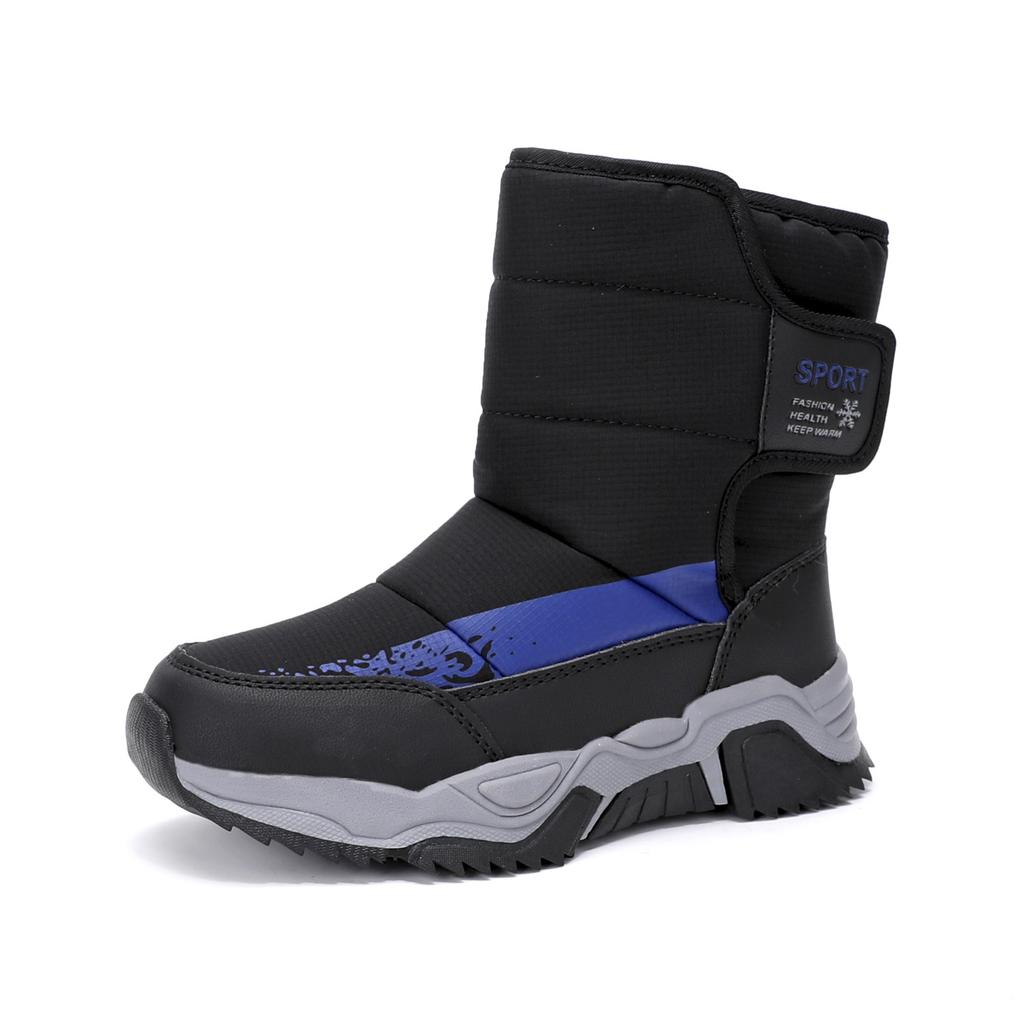 Children's Snow Boots Winter High-Top Children's Magic Tape Cotton Shoes Students  Outdoor Comfortable Non Slip Thick Sole Boots