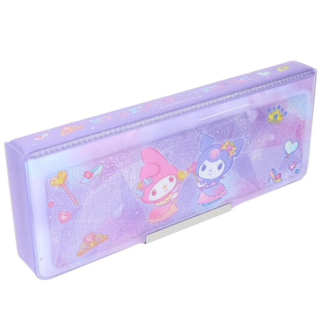 Sanrio My Melody Kuromi Pencil Case with Sparkly Dress Double-Sided