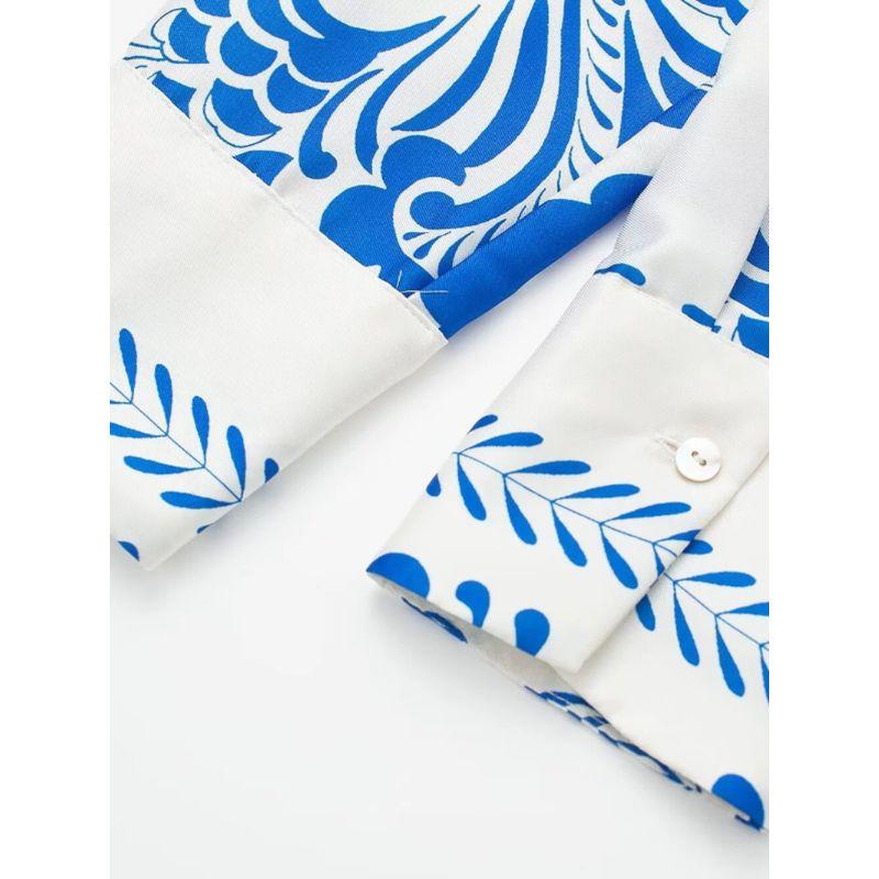 Kaslead New Arrival Women's Fashion Style Silk Satin Textured Shirt Casual Pants 2815183 2864176