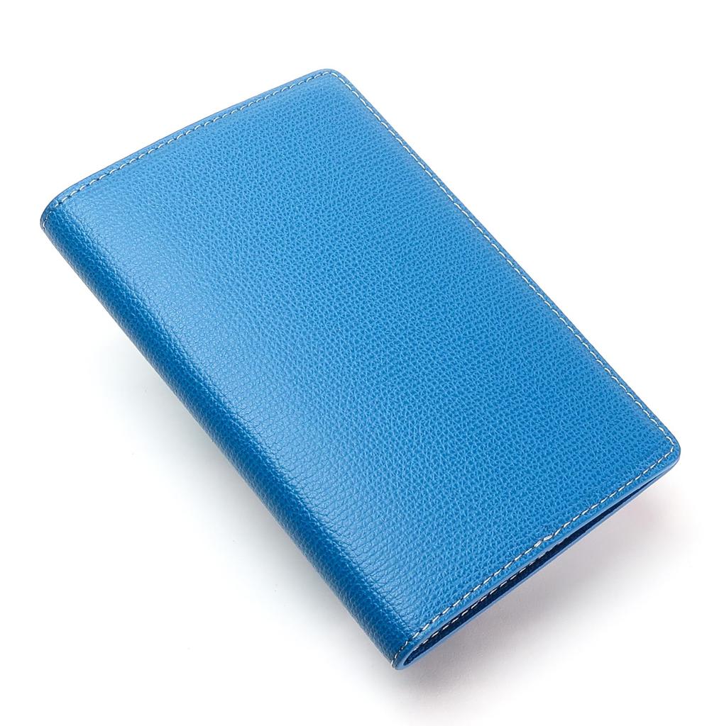 Horizontal Golf Scorecard Genuine Leather Scorecard Scorecard Case for Men and Unisex REBOOT GOLF Holder, Cover, Women, (Italy Blue)