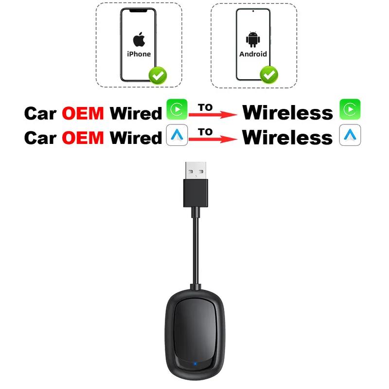 Langjing Wireless CarPlay Adapter for Apple iPhone Wired To Wireless CarPlay Plug and Play USB Connection Auto Car