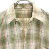 Check Pattern Long Sleeve Shirt One Piece Beige X Brown X Green Women Used