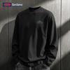 GENIOLAMODE Men's Cotton Heavyweight Crewneck Long Sleeve T-Shirt