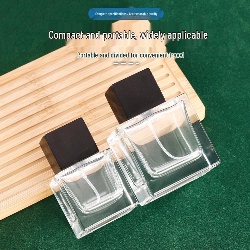 Transparent Glass Perfume Spray Bottle - Refillable Cosmetic Sprayer