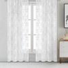 DWCN Lace Floral UV Nordic Embroidered Tulle Light Heat 150cm Wide X 200cm Set of White Curtains, Print, Protection, Semi-Privacy, Cute, Solid, Style,