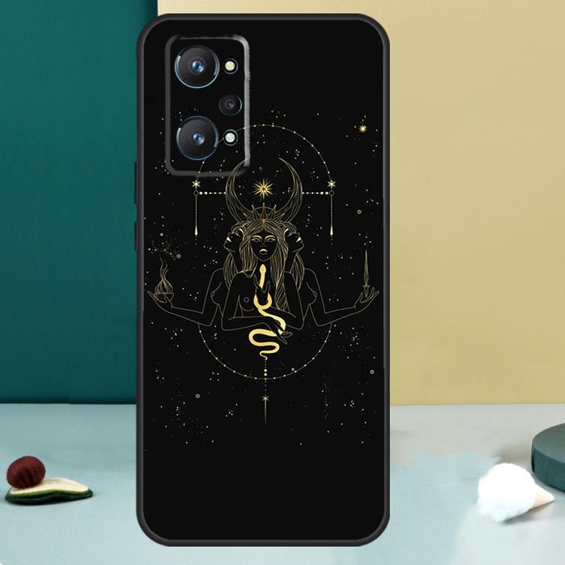 Triple Moon Goddess Hecate Tarot Card For OPPO Realme C33 C55 C35 C31 C30 C21Y C25 C11 C15 GT Neo 5 3T 2T 9 10 11 Pro Plus Case