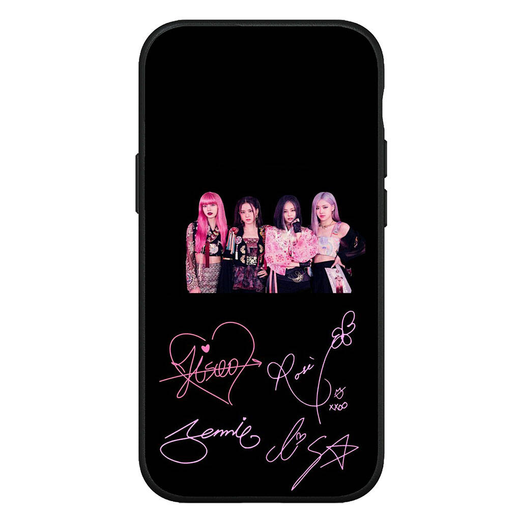 Cover for iPhone 17 16 15 Xiaomi Poco Redmi Note 14 13 12 11 Pro Max Samsung Galaxy S25 S24 9 OPPO Huawei Black Lisa Rose Jennie Jisoo Pink Phone Case