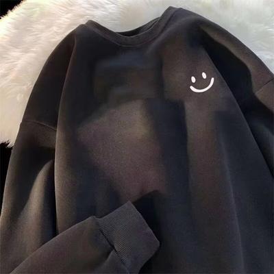 Bedruckter Herbst-Winter-Pullover für Herren, Frühling und Herbst 2024, koreanische Version des Rundhalsausschnitts, lockeres Oberteil, schicker Hong Kong-Stil, trendig