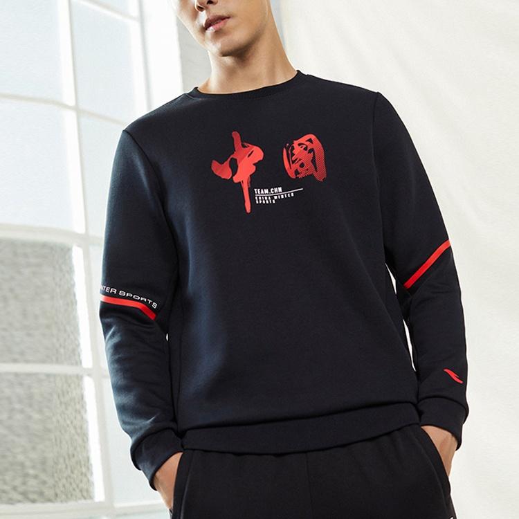 Anta Variety Training Collection Sweatshirts Unisex Black Crew Neck Moderate Regular 172147701-3
