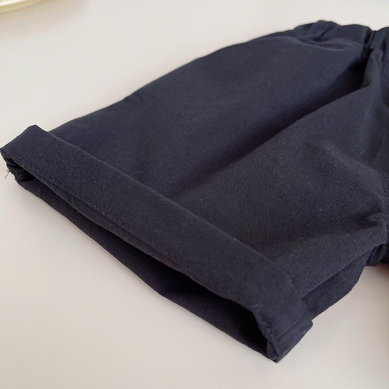 Set de Vară cu Mânecă Scurtă și Guler pentru Copii Băieți Cămașă cu Imprimeu Complet de Desene Animate Pantaloni Scurți Casual Set Două Piese Tricou+pantaloni scurți