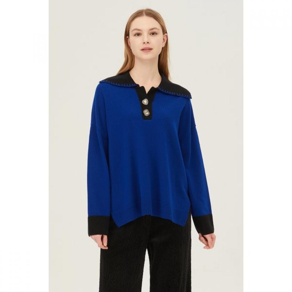 Benetton Hacci Collar Knit Bakp07411 IV/OS