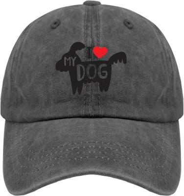 I Love My Dog Graphic Print Baseball Cap Polyester Casual Unisex Adult Adjustable Hat