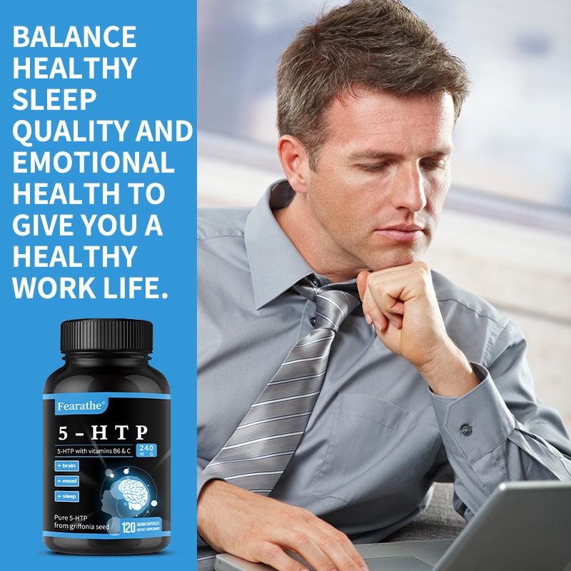 5-Hydroxytryptophan 200 Mg - Supports Neurotransmitters, 120 Capsules