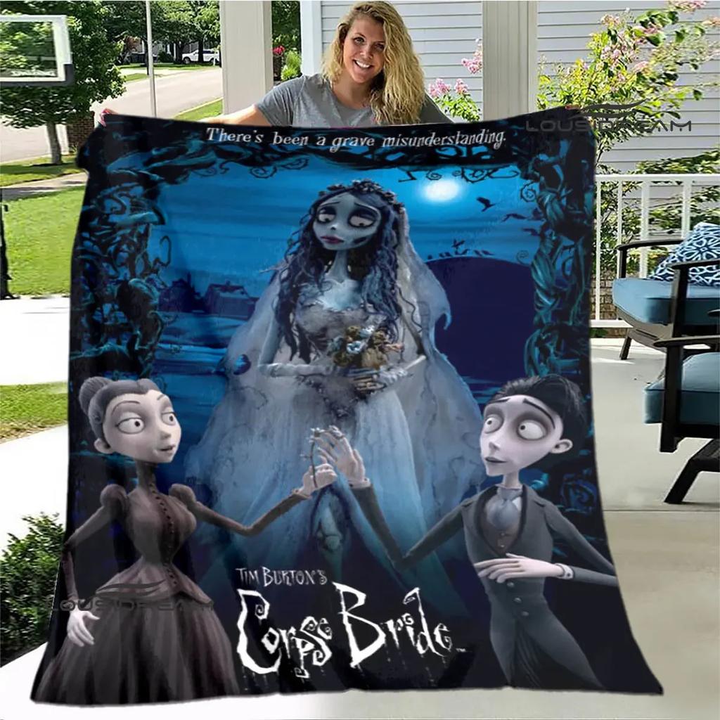 Corpse Bride Tim Burton Druckdecke Kinder Warme Decke Flanell Weich Gemütlich Decke Sofa Bett Auto Must-Have Decke Geburtstagsgeschenk
