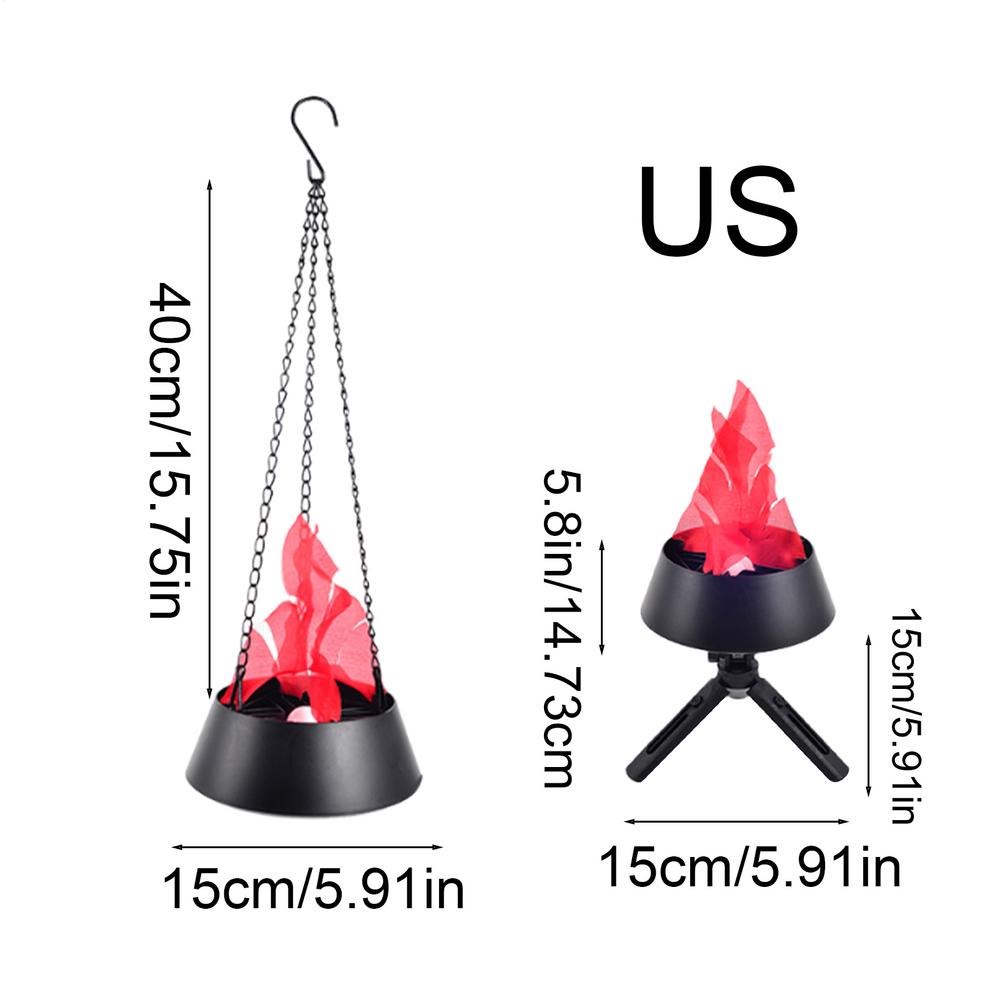 LED Flame Light 3D Dynamic Fire Effect Lamp AC110-240V Artificial LED Flame Effect Lantern for Garden Haunted House Party
