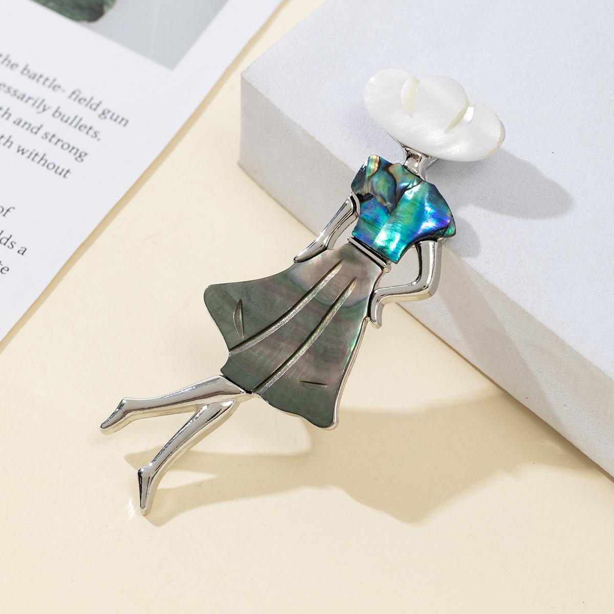 

Натуральный перламутровый женская брошь-подвеска из ракушки для элегантных вуалеток женская брошь ювелирное изделие подарок 82x33 мм 82x33mm