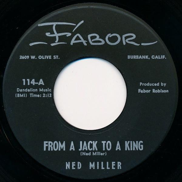 

7inch Record NED MILLER - From A Jack To A King 114 Fabor 1962 US Pop Used