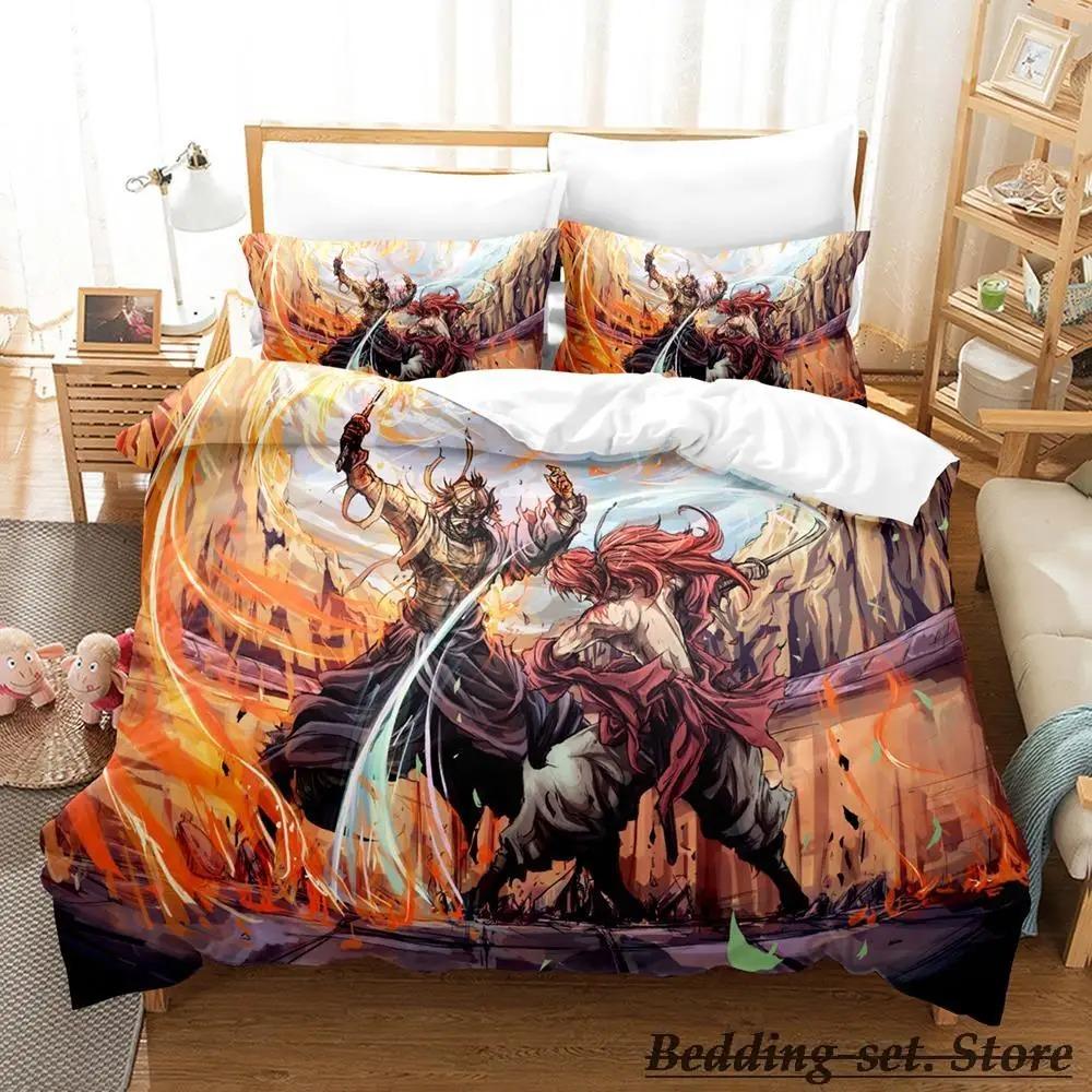 Rurouni Kenshin Bedding Set Single Twin Full Queen King Size Bed Set Adult Kid Bedroom Duvetcover Sets Anime Parure De Lit Bed