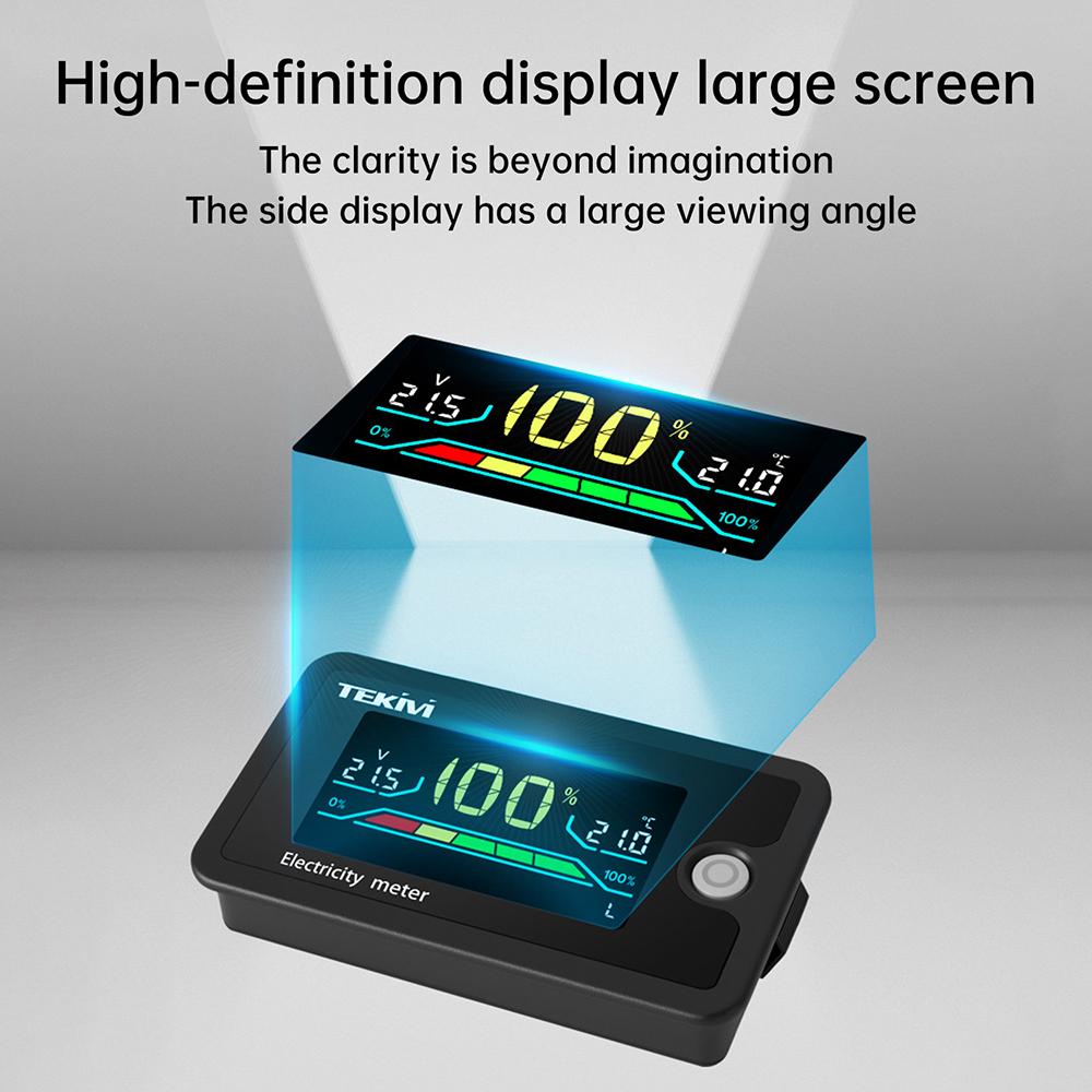 DC 8-100V LCD Digital Voltage Battery Capacity Indicator 12V 24V 48V 72V Lithium Acid Voltmeter Power Monitor For Car Motorcycle