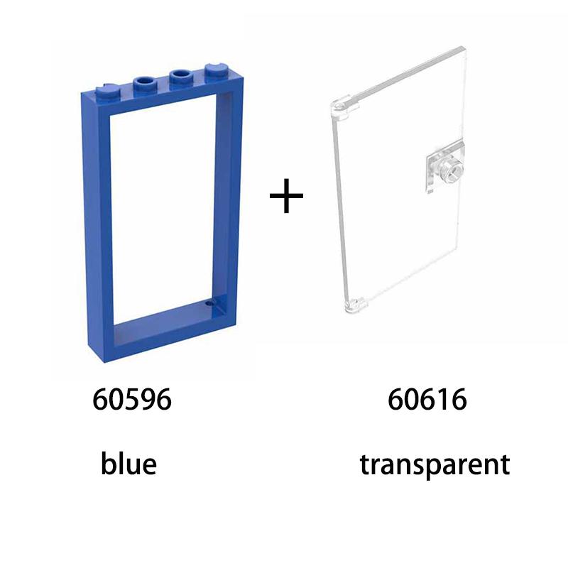 10pcs1x4x6 Door Frame Smart Window Compatible with 60596 60616 MOC Parts, Building Block Model Accessories, Children's Toys