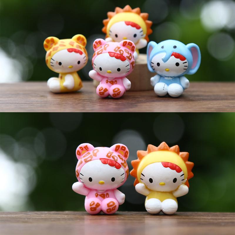 10pcs Creative Animal Design Hello Kitty Pen Cap Set For Desk Decor And Gift
