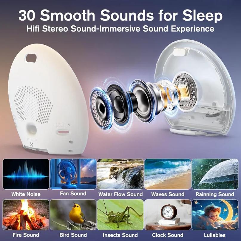 Digital Sunrise Alarm Clock Wake Up Light White Noise Machine Bluetooth Speaker Dimmable Novelty Lamp for Sleep Aid Perfect Gift