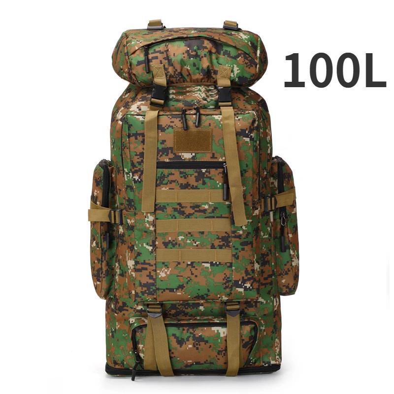 80L/100L Mountaineering Bag Climb Bag Tactical Backpacks Large Backpack Outdoors Hiking Camping Travel Bags