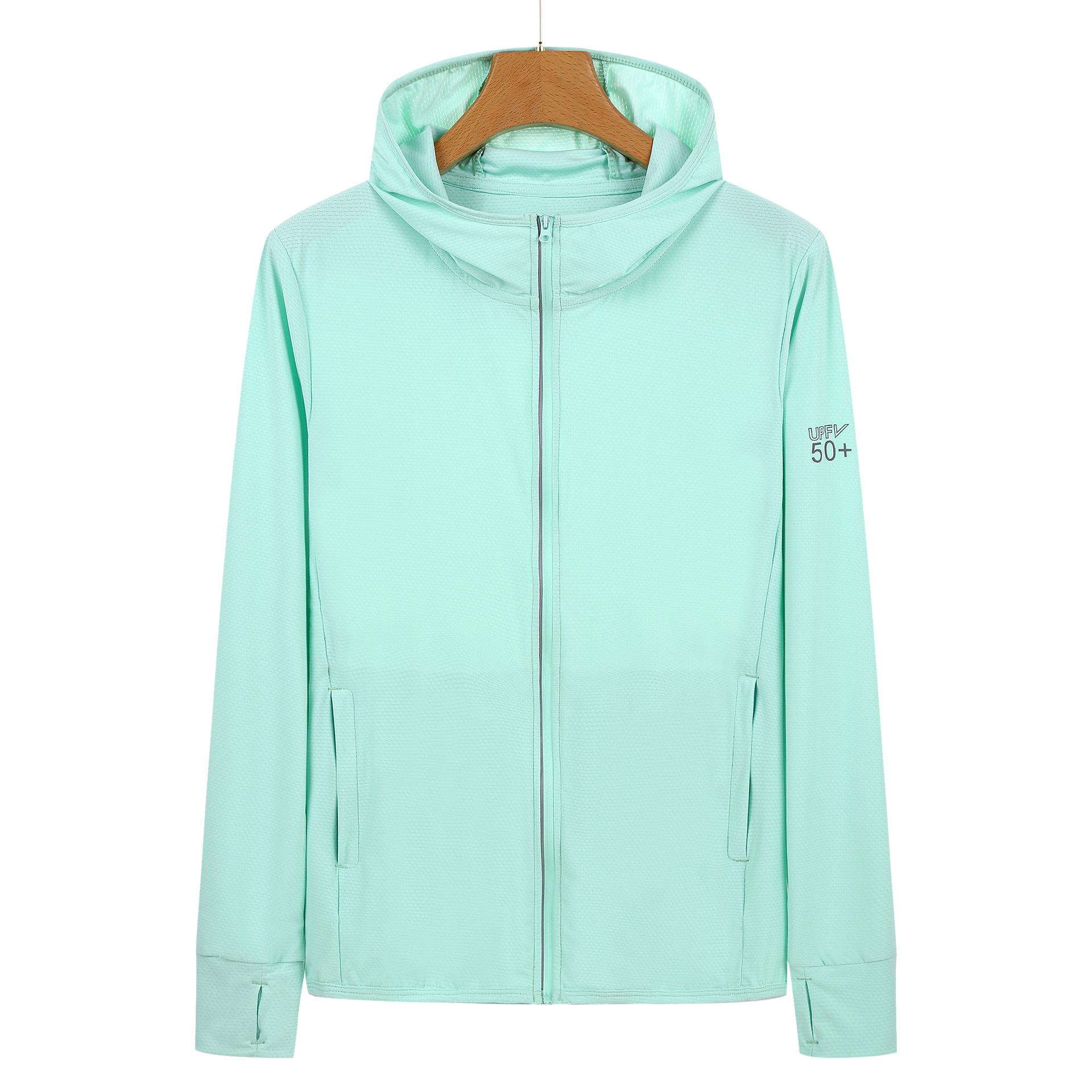 

Women s Long Sleeve Anti-UV Breathable Knitted Ice Silk Sunscreen Clothing L зелёный