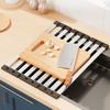 Adjustable Stainless Steel Kitchen Sink Drain Basket Foldable Retractable Rack for Vegetable Dish and Fruit Drying
