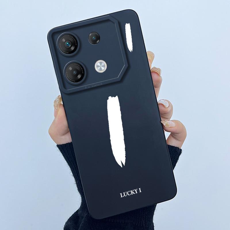 For Infinix GT 10 Pro X6739 Phone Case Lucky Initial Letter Matte Soft Silicone Shell For InfinixGT 10Pro GT10 Pro Cover Casing