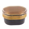 100Pcs 68ML Clear Lids Heat Resistant For Aluminum Foil Oval Non-Stick Baking Cups Cake Containers With Cakes