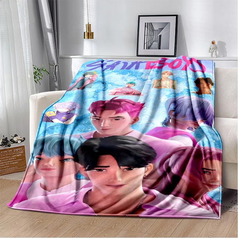 Animierter Musikfilm K-Pop: Dämonenjäger Flanelldecke Sofa Dekoration Bettwäsche Camping Picknickdecke Decken für Betten