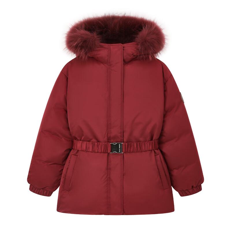 ELLE KIDS Girls' Red 90% Goose Down Winter Jacket