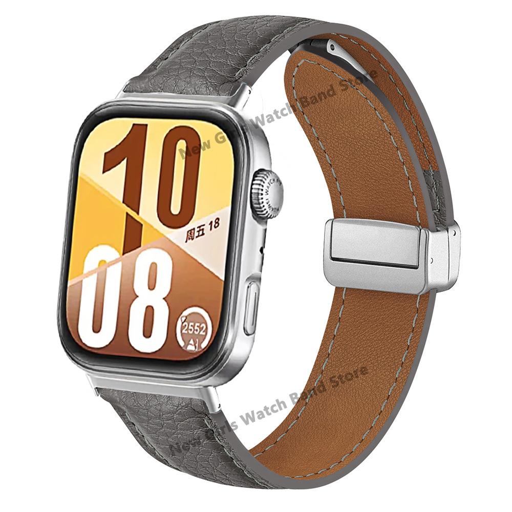 Skórzany Pasek do Huawe Watch Fit 4 Pro Bransoleta Correa Magnetyczne Zapięcie Opaska na Nadgarstek do Huawe Fit4 Fit3 Akcesoria Wymienny Pasek