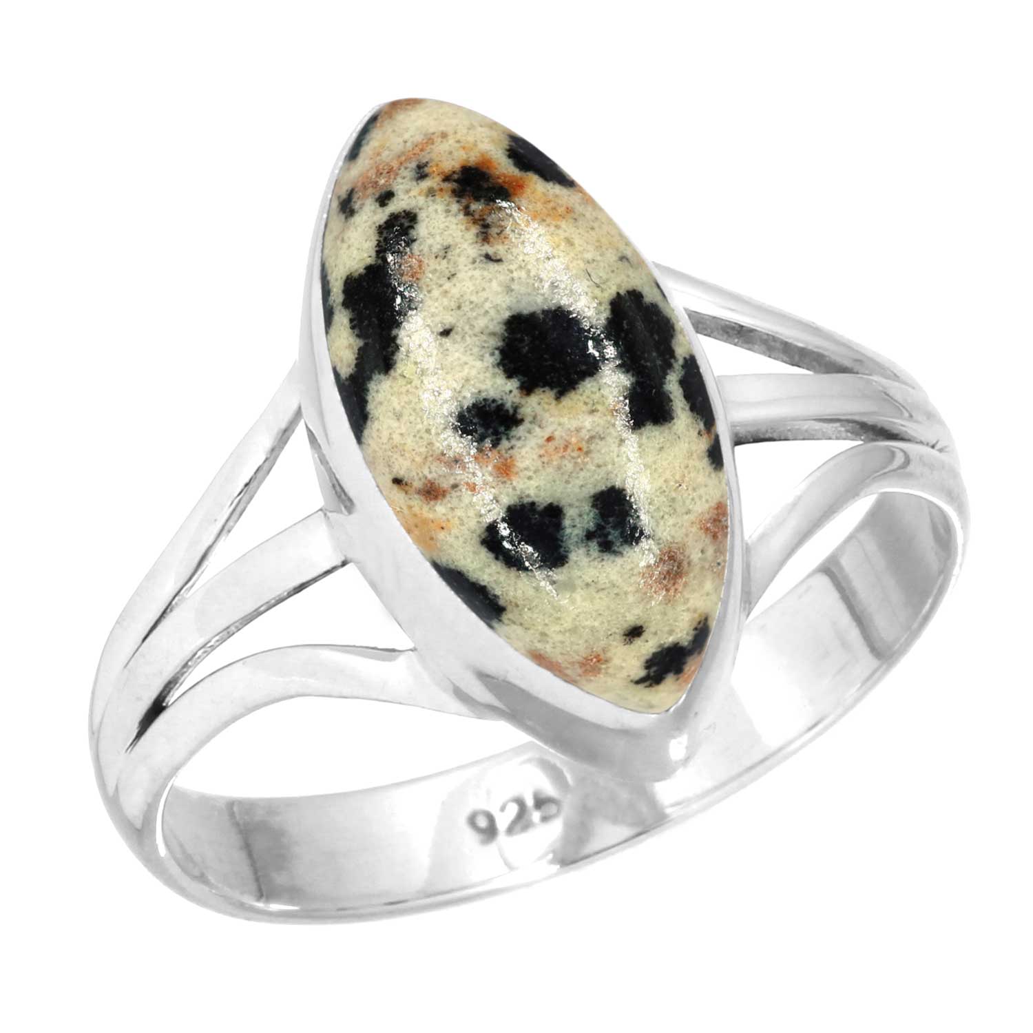 

Кольцо из стерлингового серебра 925 пробы Женское с драгоценным камнем Ручной работы Ювелирное изделие Подарок на Новый год Сумасшедший кружевной агат Далматин Дендрит Опал Эвдиалит Говлит К2 Яшма Солитер 6
