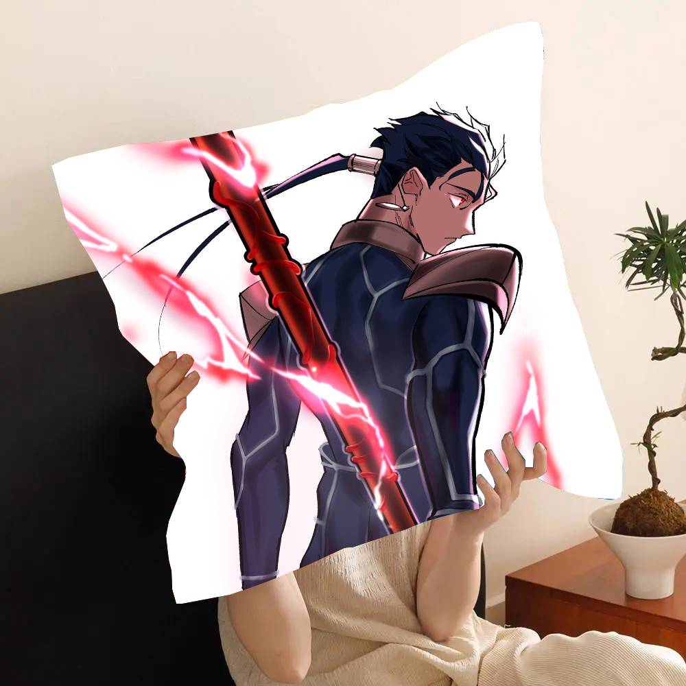 Lancer Anime Game F-fate Pillow Case Fashion Square Pillowcase Bedroom Sofa Room Ins Decoration Leisure