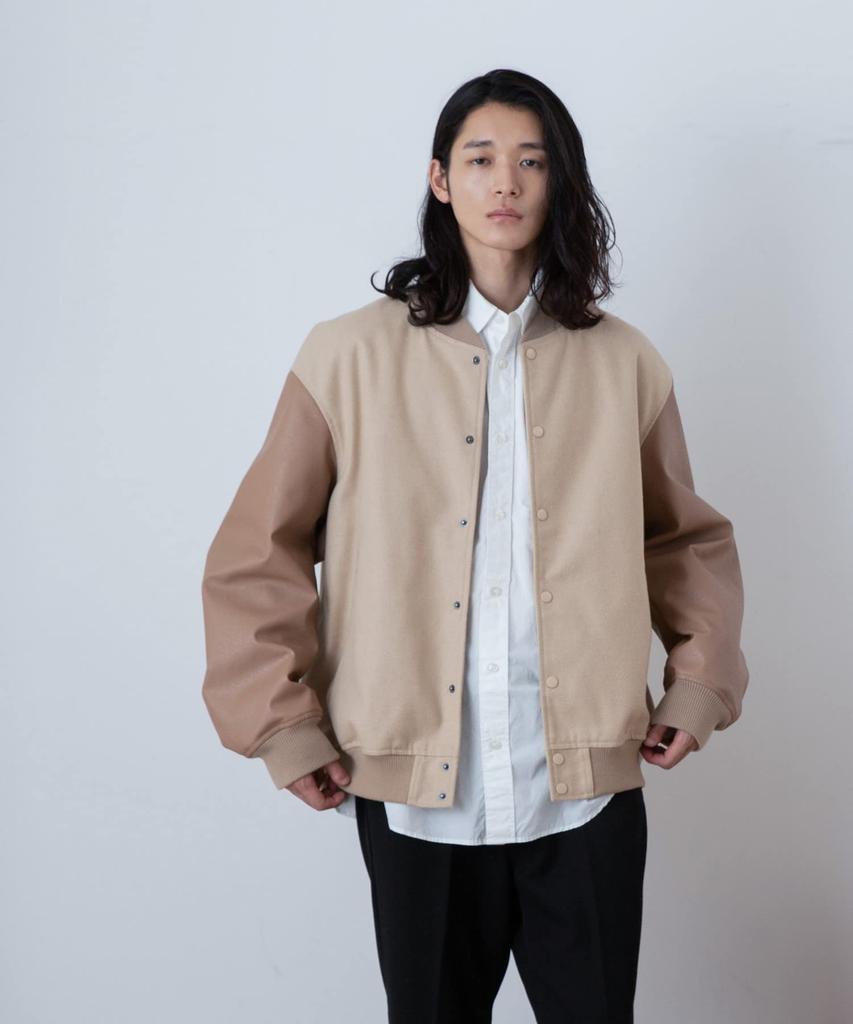 WEGO Melton Award Light Size L Jacket, Beige,