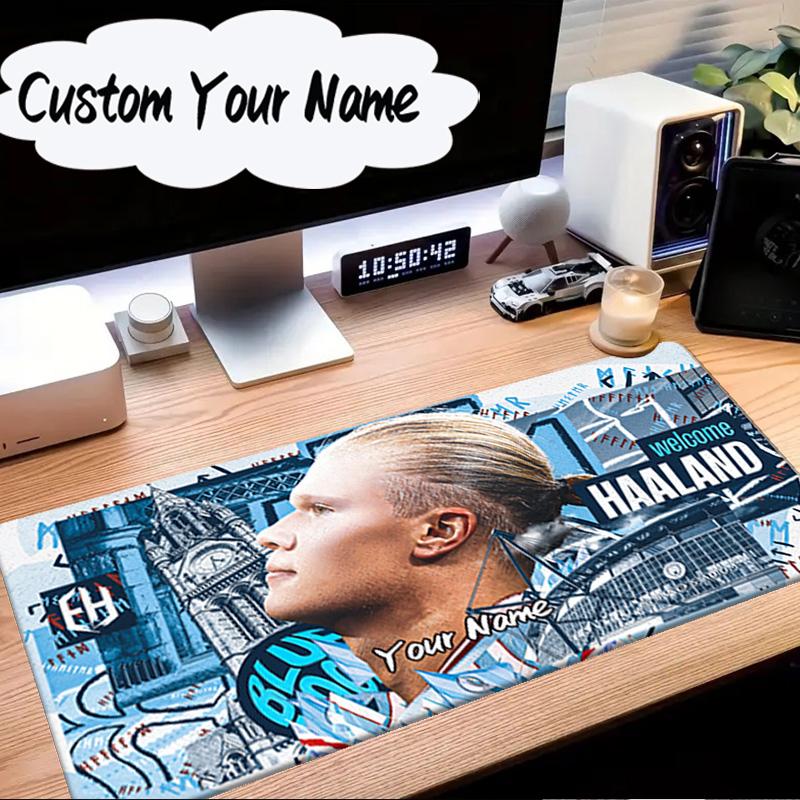 Custom Name Mouse pad Haaland Player Pose Mouse Pad Desk Mat, Non-Slip Rubber Backer Pad For Computer Notebook Gaming Mouse Pad Birthday Gift
